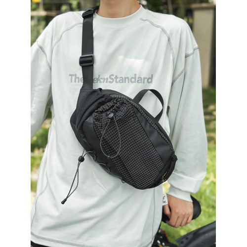 戶外男士斜後後背包大容量運動騎行胸包挎包女防潑水單肩包登山水杯包