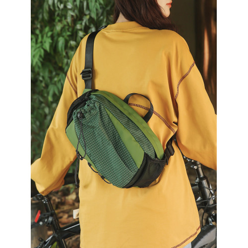 戶外男士斜後後背包大容量運動騎行胸包挎包女防潑水單肩包登山水杯包