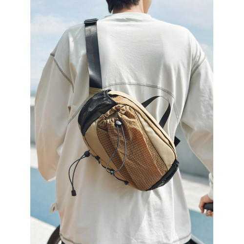 戶外男士斜後後背包大容量運動騎行胸包挎包女防潑水單肩包登山水杯包