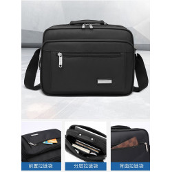 男包立款單肩斜後後背包牛津布做生意包商務男士包橫款收錢包手提男式