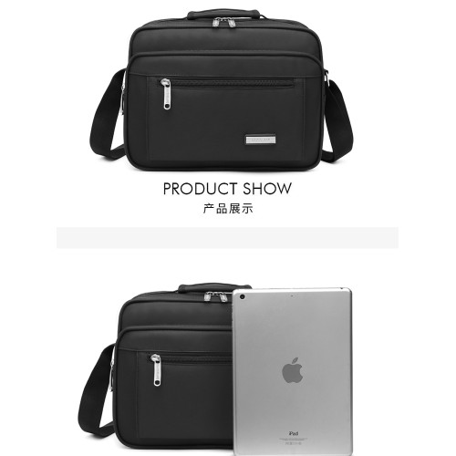 男包立款單肩斜後後背包牛津布做生意包商務男士包橫款收錢包手提男式