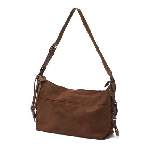 TAICHIISM“編織麂皮”春款麂皮絨面老錢風cleanfit大容量單肩包