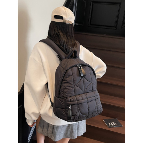 雙肩包女包2025新款軟面小後後背包復古休閒後後背包大容量棉服包雙肩後後背包