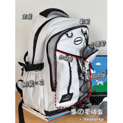 茶話會小衆潮牌雙肩包男女生初中高中學生書包百搭大容量電腦後後背包