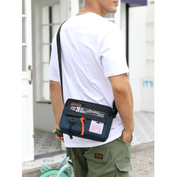 男士斜後後背包2026新款時尚潮男包日系牛津布帆布郵差包大容量單肩包