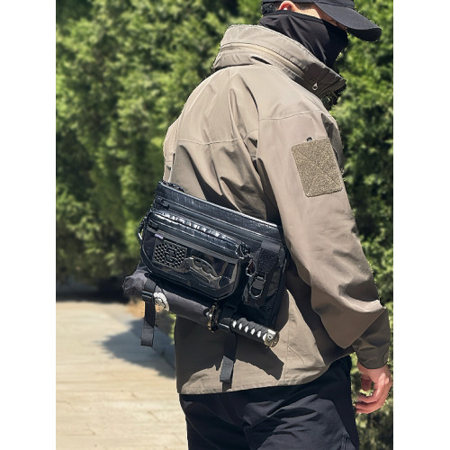 雁落二代信使包男戰術機能痛包斜後後背包快速反應平板電腦包DRY-01