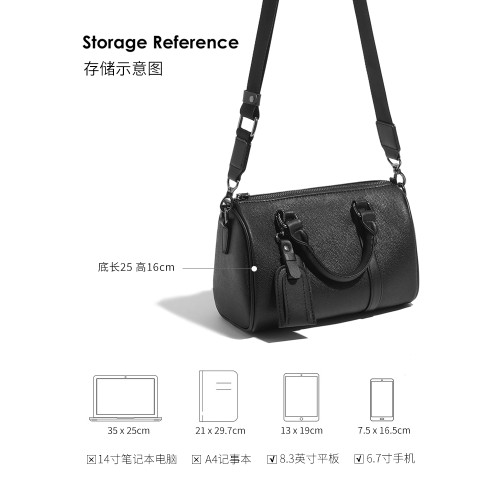 NESBIT黑武士男包歐美潮牌斜後後背包波士頓包輕奢枕頭包單肩圓筒包男