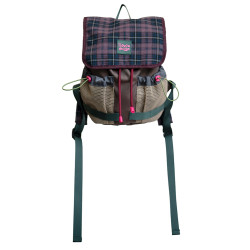 housedesign原創春季新復古撞色後後背包小衆學生書包通勤電腦雙肩包