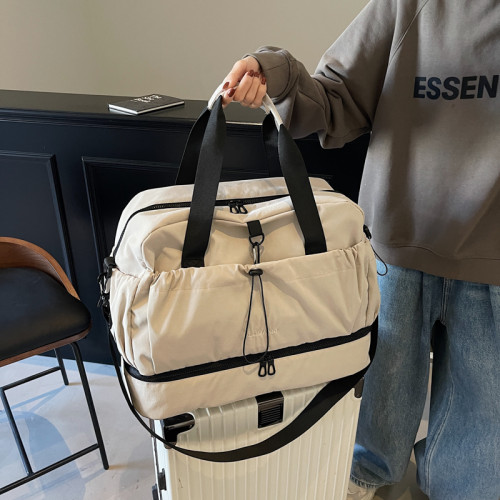 慵懶輕便牛津布旅行包短途出差套拉桿裝衣服包單肩斜背健身鞋倉包