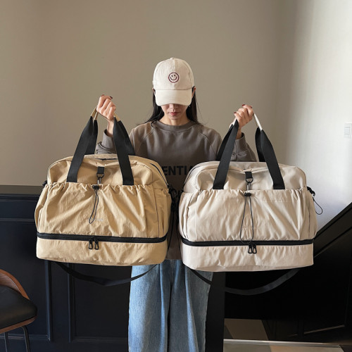 慵懶輕便牛津布旅行包短途出差套拉桿裝衣服包單肩斜背健身鞋倉包