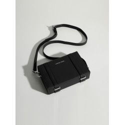 簡約高級感男生硬盒斜後後背包小衆個性盒子包潮流休閒小方包ins潮包