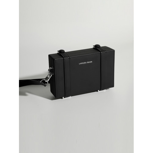 簡約高級感男生硬盒斜後後背包小衆個性盒子包潮流休閒小方包ins潮包