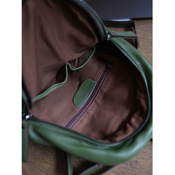 鹿小姐頭層軟牛皮簡約高級感旅行通勤大容量真皮百搭時尚雙肩後後背包