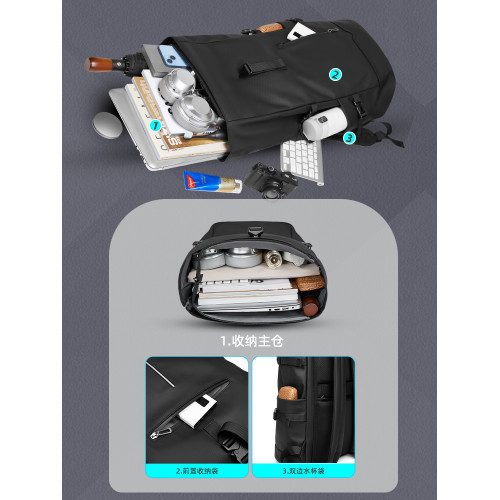 尼格爾卷頂雙肩包男士大容量書包戶外旅行後後背包1516寸筆記型電腦包 尼格爾卷頂雙肩包男士大容量書包戶外旅行後後背包1516寸筆記型電腦包