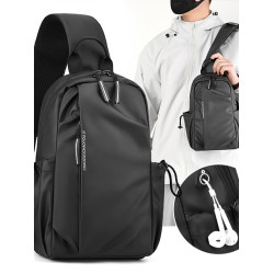 男士斜後後背包2025新款後後背包休閒大容量防水胸包騎行時尚運動旅行後後背包