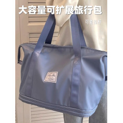 可折曡大容量旅行包短途出差袋收納瑜珈健身遊泳包輕便可攜式行李袋