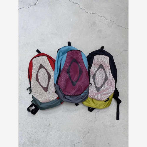 2025新款韓系撞色網眼輕便雙肩包書包小衆設計感菱形格子後後背包