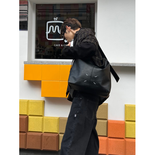 YUEN小衆復古單肩斜背腋下hobo托特包極簡風ins中性風街頭男女潮