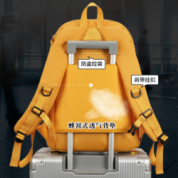 旅行雙肩包女16寸電腦包防水短途旅遊後後背包外出差行李包大容量書包