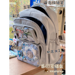 日系二次元風漫展痛包雙肩包學生黨大容量書包女輕便吧唧娃包後後背包