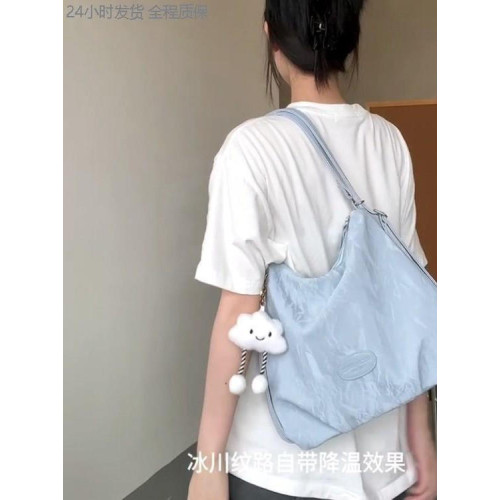 女款2025新款後後背包簡約森系通勤托特包質感學生課雙肩單肩斜背手提