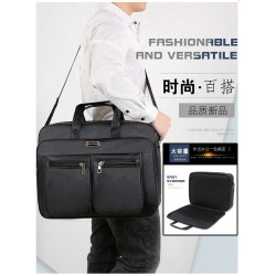 男士大容量單肩斜後後背包牛津布耐磨手提公文包潮休閒運動商務後後背包