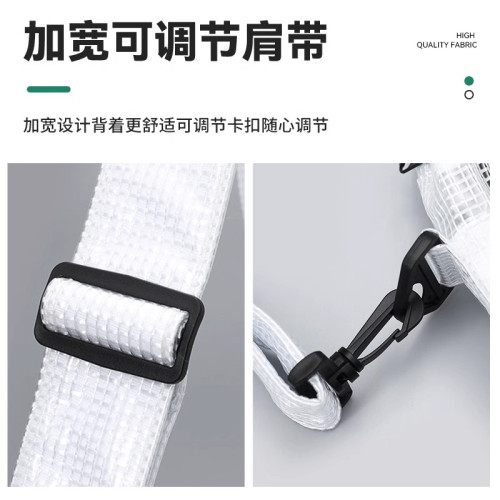 全PVC防靜電無塵包工具包工程潔淨室透明網格挎包17寸單肩挎加厚