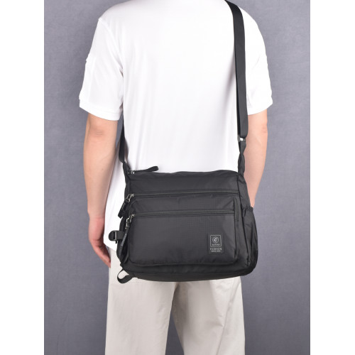 新款男士斜後後背包休閒百搭超輕通勤包牛津布包旅行商務大容量單肩包