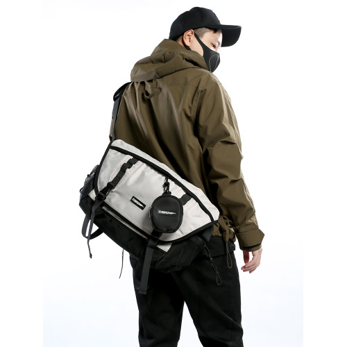 TRUFFLE塗鴉新款大容量單肩斜後後背包男15.6寸電腦包學生挎包旅行包