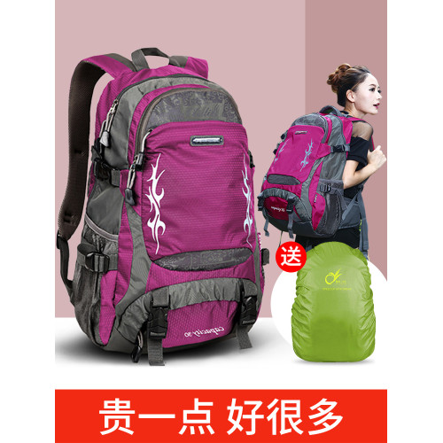 後後背包女旅行雙肩包女士外出旅遊輕便高顔值大容量戶外徒步登山包男