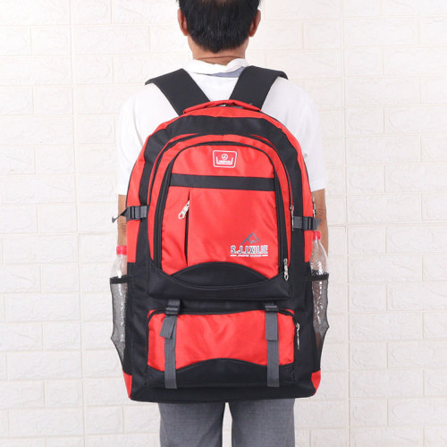 新款大容量雙肩包男式戶外運動登山包長途旅行務工廻家衣物行李包