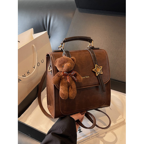 油蠟皮復古小包包女式2026秋冬新款斜後後背包質感通勤學生雙肩包後後背包