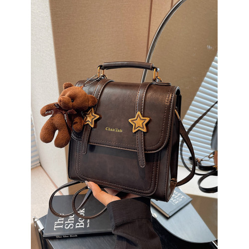 油蠟皮復古小包包女式2026秋冬新款斜後後背包質感通勤學生雙肩包後後背包