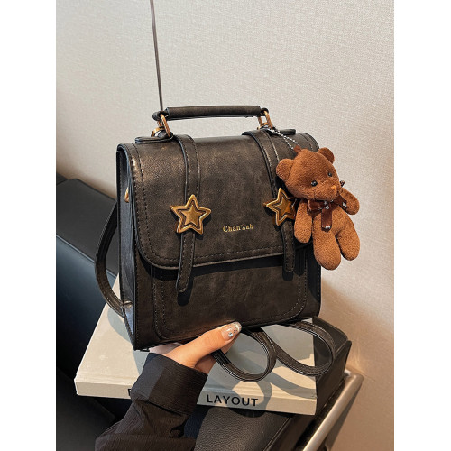 油蠟皮復古小包包女式2026秋冬新款斜後後背包質感通勤學生雙肩包後後背包