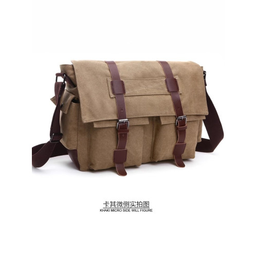 機車風摩托車包復古休閒斜後後背包多功能工具包帆布耐磨單肩男士挎包