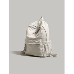 UR簡約純色雙肩包女2025新款潮小學初高中學生書包大容量通勤後後背包