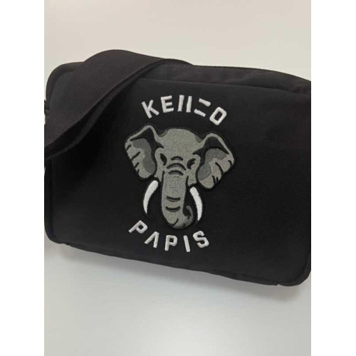 24新品休閒簡約大容量撞色男女同款微標老虎圖案字母單肩斜後後背包