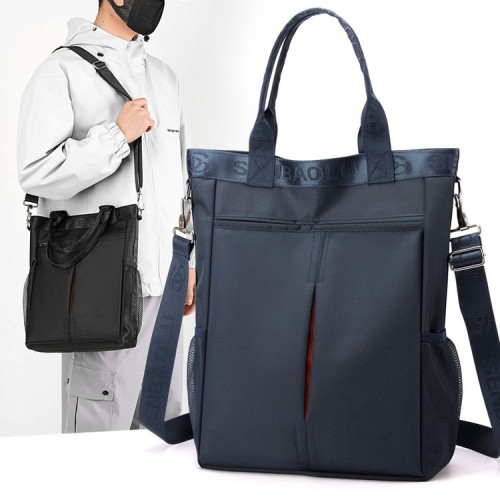 新款商務男士單肩包大容量通勤斜後後背包休閒手提包輕便防潑水尼龍包 新款商務男士單肩包大容量通勤斜後後背包休閒手提包輕便防潑水尼龍包