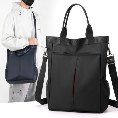 新款商務男士單肩包大容量通勤斜後後背包休閒手提包輕便防潑水尼龍包 新款商務男士單肩包大容量通勤斜後後背包休閒手提包輕便防潑水尼龍包