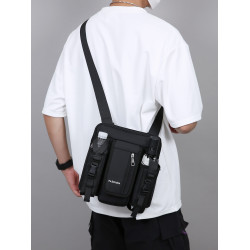 大容量單肩斜後後背包戶外路亞水壺雨傘收納包多口袋時尚旅行通勤後後背包