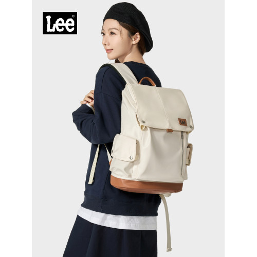 Lee潮流雙肩包男女後後背包時尚休閒大容量旅行包通勤電腦包學生書包