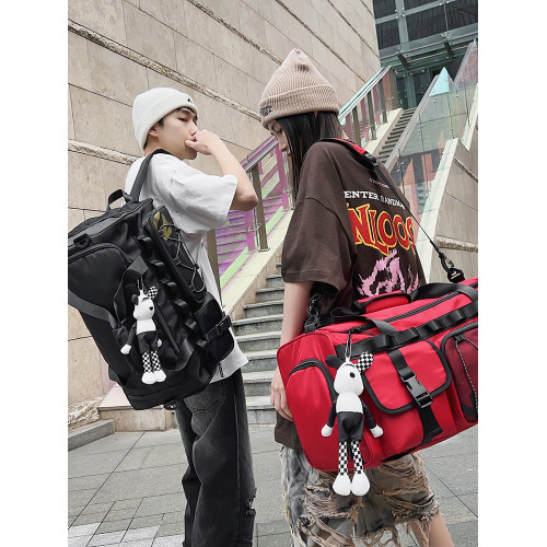 短途旅行包雙肩包大容量戶外運動健身包手提行李收納袋防水登山包