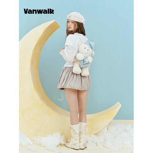 【邊伯賢同款】VANWALK 可愛小熊雙肩後後背包女毛絨玩偶公仔包包禮物
