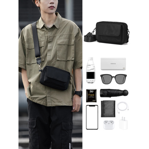 斜後後背包男單肩包運動男款包包小包休閒胸包2026新款挎包外出小後後背包