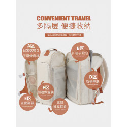 旅行雙肩包女可擴展超大容量電腦包男新款輕便短途行李袋旅遊後後背包