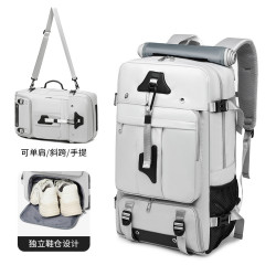 後後背包男士高級感雙肩包大容量斜背手提旅行登機包戶外徒步後後背包