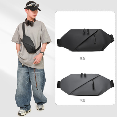 日本進口男士2025新款胸包斜後後背包男小包單肩包腰包休閒小挎包