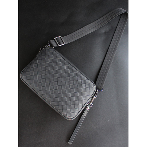 【胎牛皮】B家潮打蠟手工編織男士手拿單肩包時尚商務斜後後背包