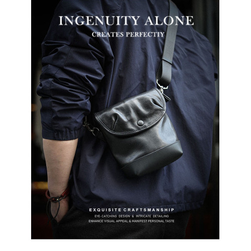 2025新款佐也原創輕便隨身迷你小包潮牌真皮男士手機包單肩斜後後背包