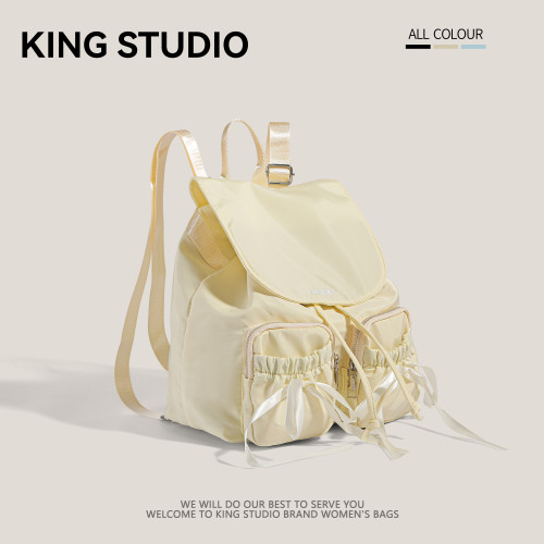 韓國小衆設計蝴蝶結雙肩包女2026新款潮夏天學院風後後背包大學生書包